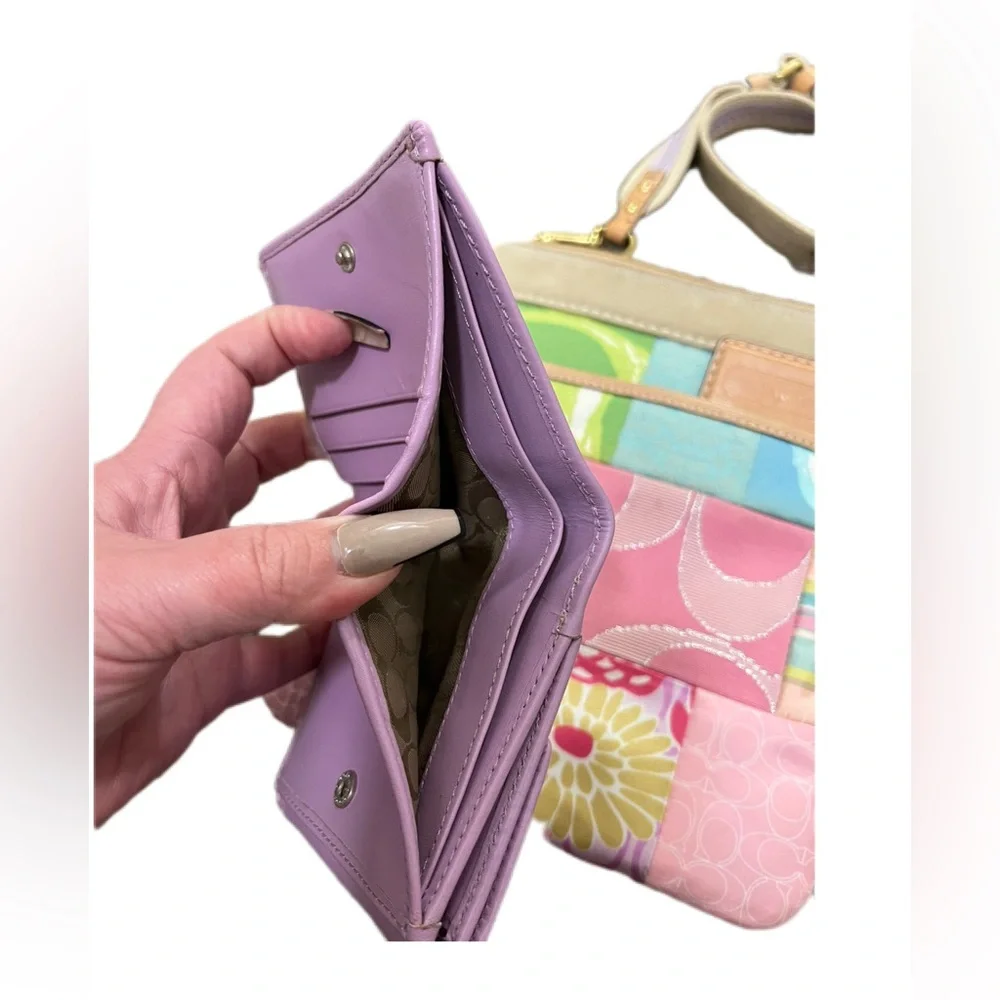 COACH Y2K Pastel Patchwork Crossbody and Wallet - Picture 8 of 16